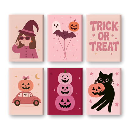 Coffret 6 peintures par numéro Pinkoween – sur le thème d'Halloween – Maison Artsen