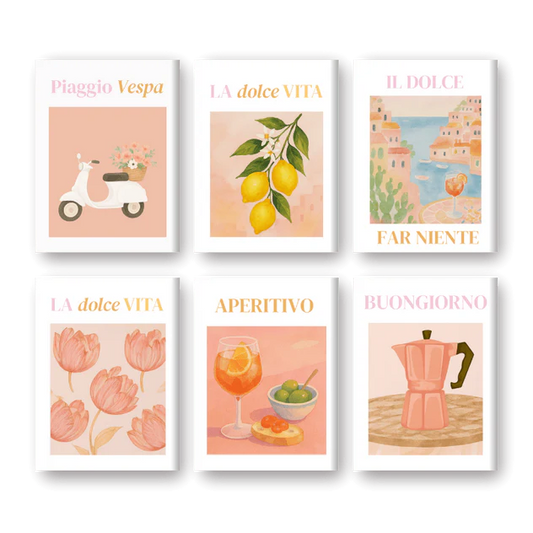 Coffret 6 peintures par numéro Vibes Italiennes – aux couleurs de l'Italie – Maison Artsen