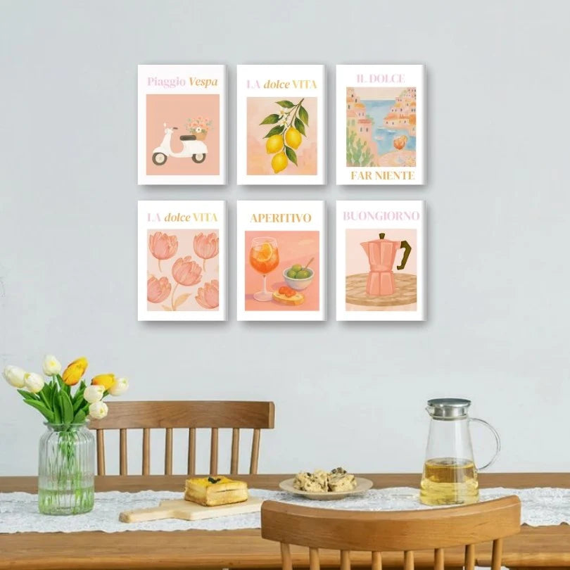 Peintures par numéro Vibes Italiennes en décoration murale – aux couleurs de l'Italie – Maison Artsen