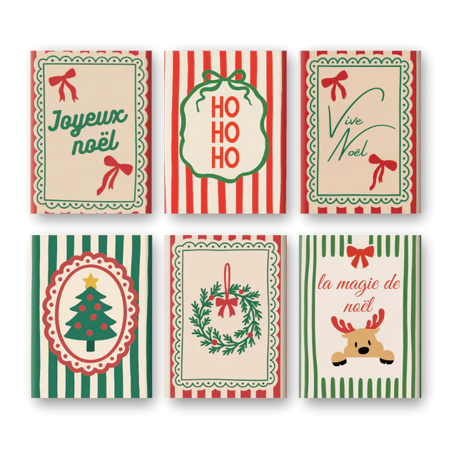 Coffret 6 peintures par numéro Vive Noël – pour un Noël magique – Maison Artsen