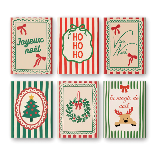 Coffret 6 peintures par numéro Vive Noël – pour un Noël magique – Maison Artsen