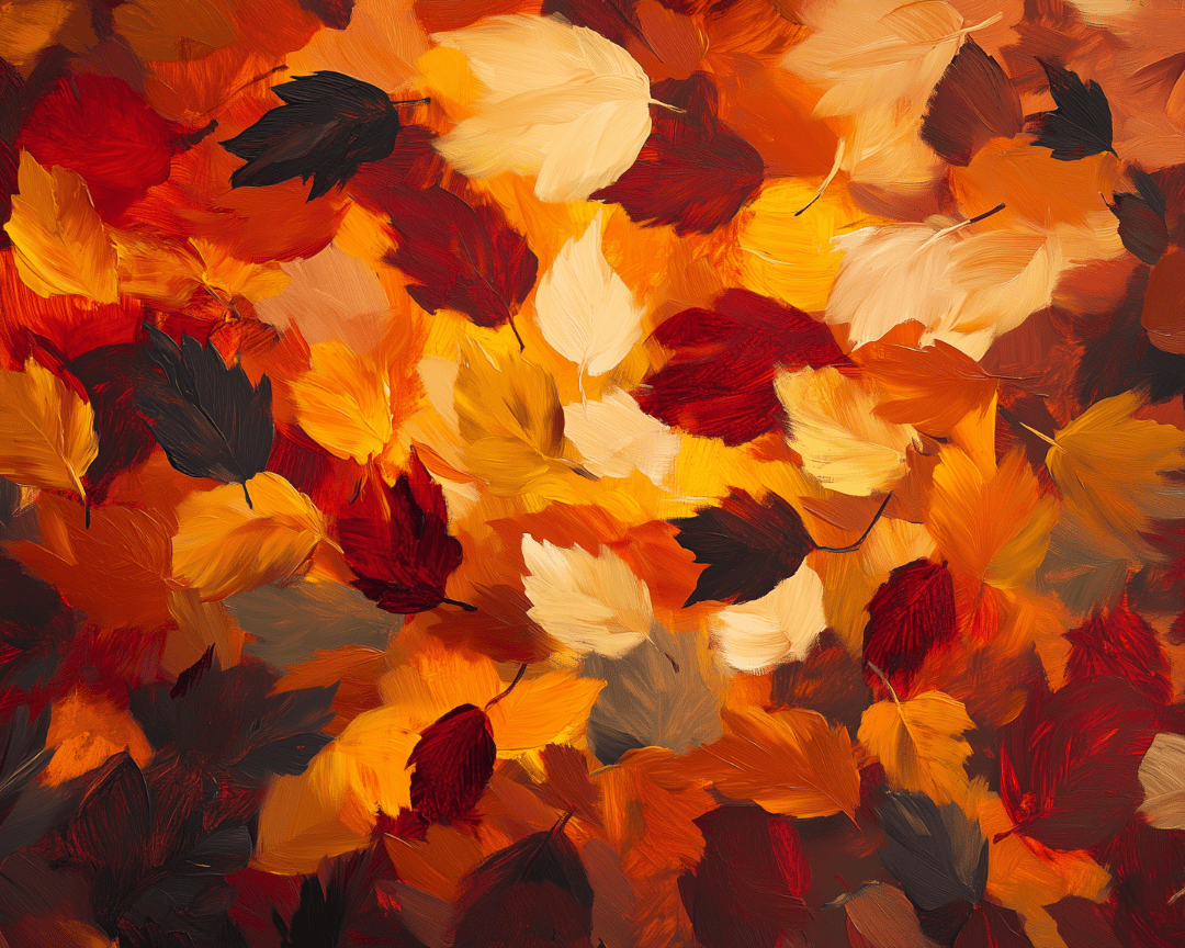 Peinture par numéro Feuilles d'Automne, a plat — Maison Artsen