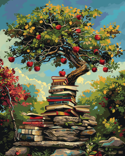 Peinture par numéro Arbre des Histoires, a plat — Maison Artsen