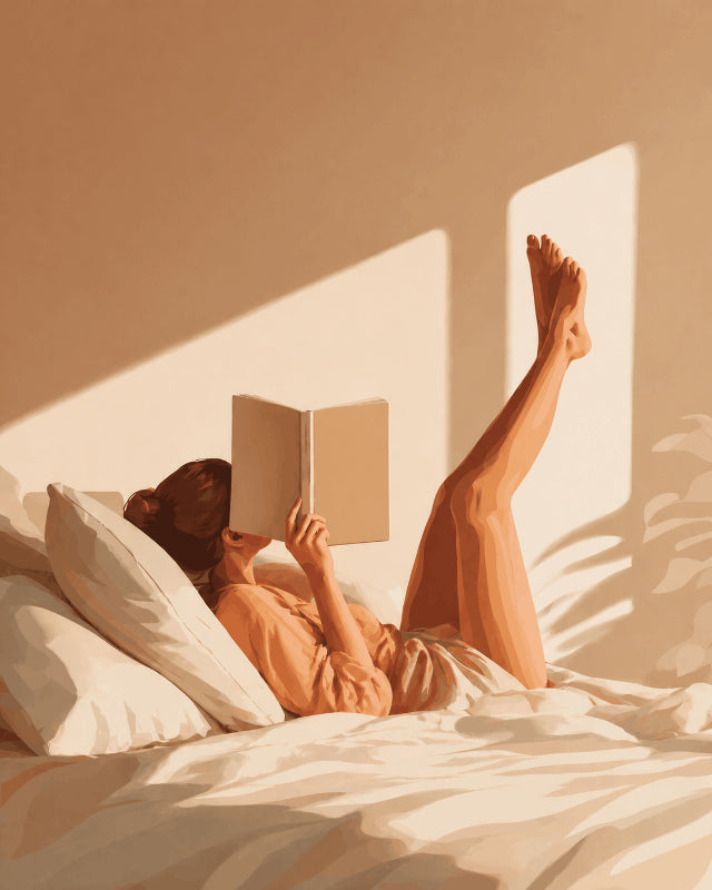 Peinture par numéro adulte Rayon de Soleil sur le Lit, visuel complet du design sur toile, Maison Artsen