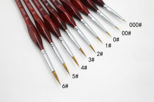Kit de 9 pinceaux multi-tailles – Manche en bois – Maison Artsen