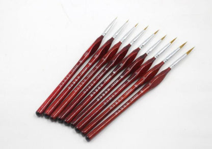 Set of 9 Multi-Size Brushes – Wooden Handles – Maison Artsen