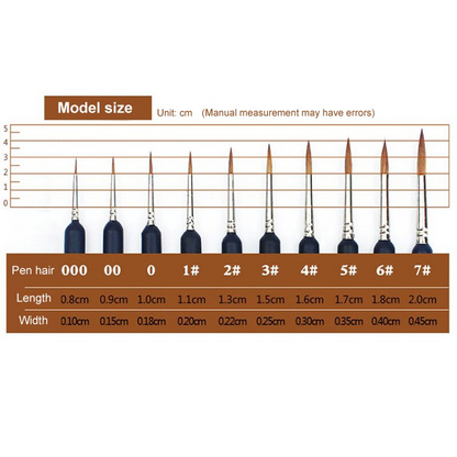 Lot de 10 pinceaux premium – Tailles & formes variées