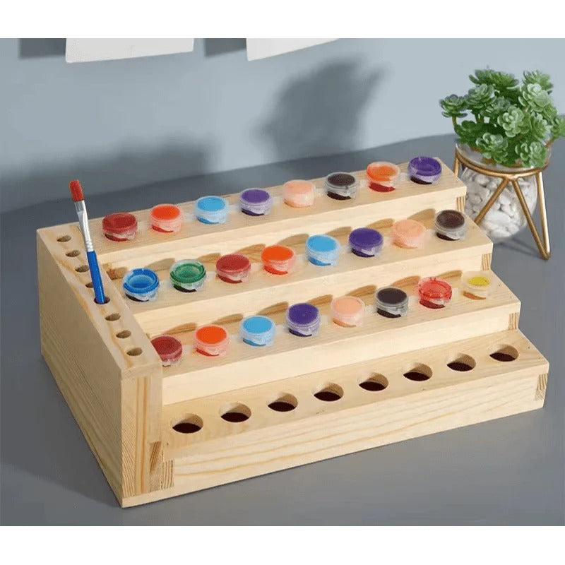 Wooden Organiser – Paints & Brushes – Maison Artsen