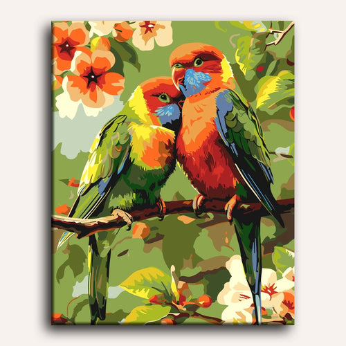 Two Colorful Birds Paint-by-Numbers Kit – Maison Artsen
