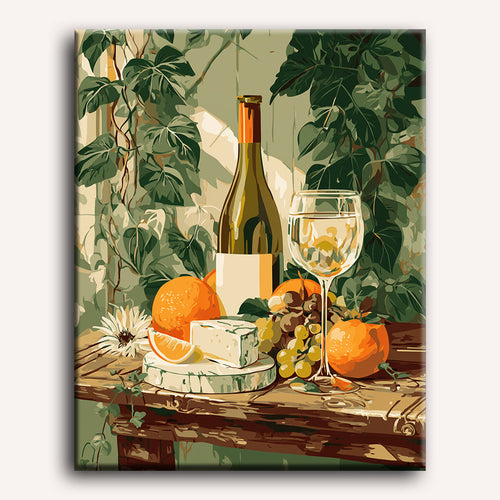 Peinture par numéro adulte Saveur de Provence, visuel complet du design sur toile — Maison Artsen