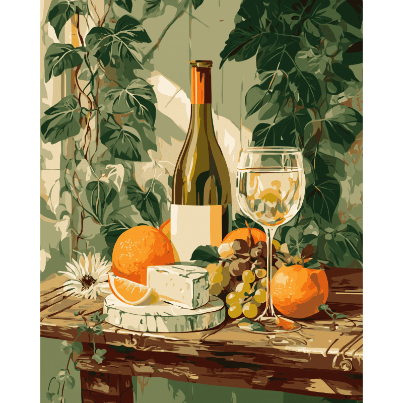 Peinture par numéro adulte Saveur de Provence, visuel complet du design sur toile — Maison Artsen