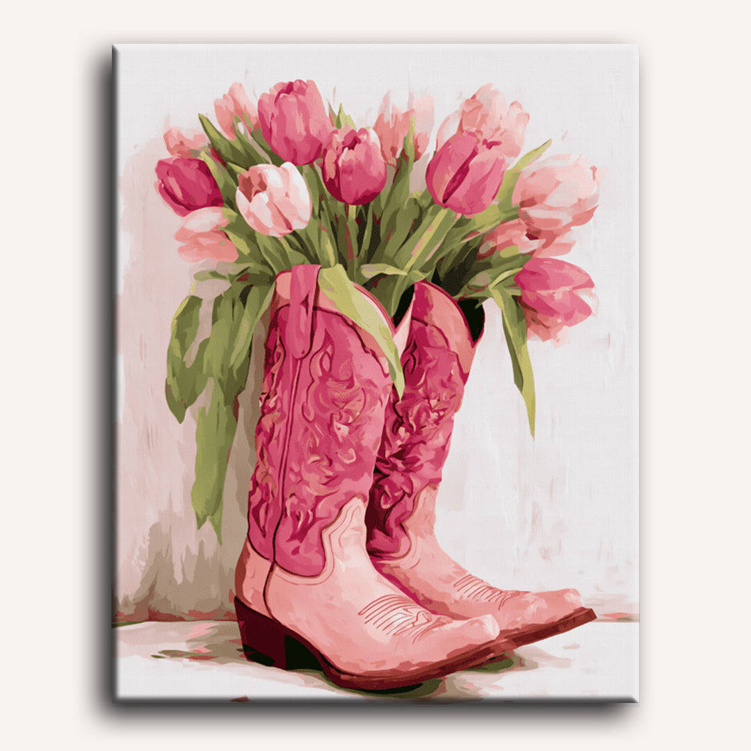Tulip Cowgirl Boots Paint-by-Numbers Kit – Maison Artsen