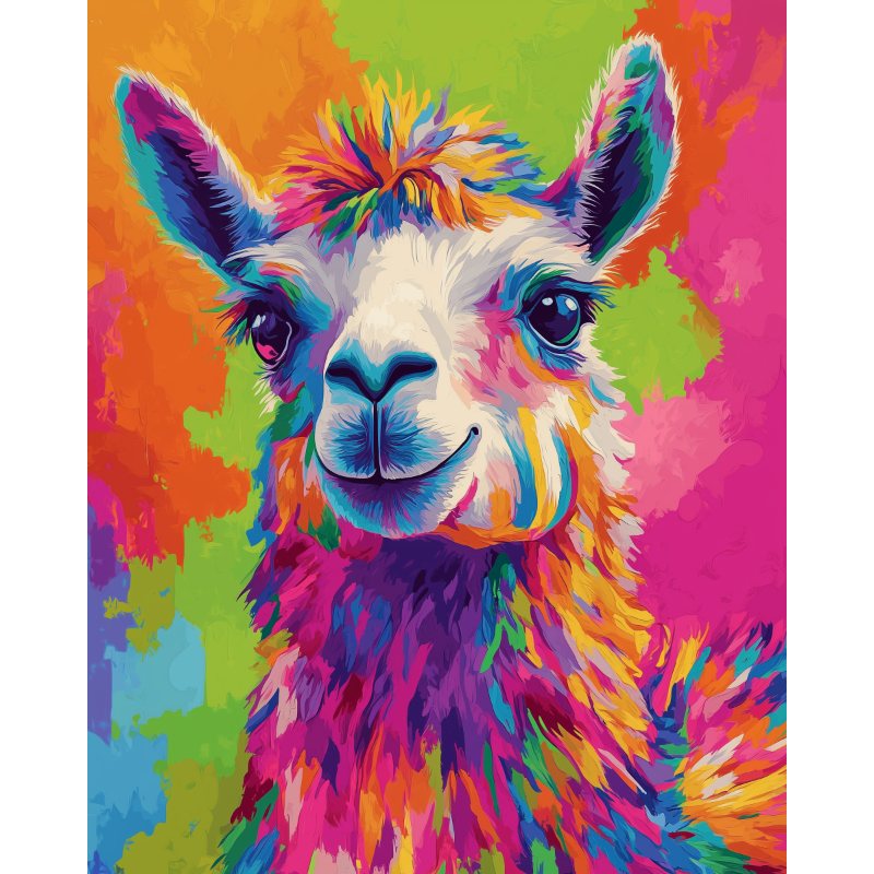 Rainbow Alpaca Paint-by-Numbers Kit – Maison Artsen