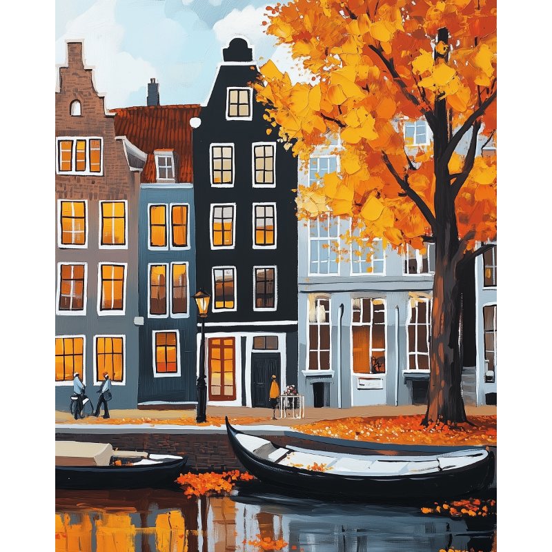 Amsterdam Magique - Tableau peinture par numéro
