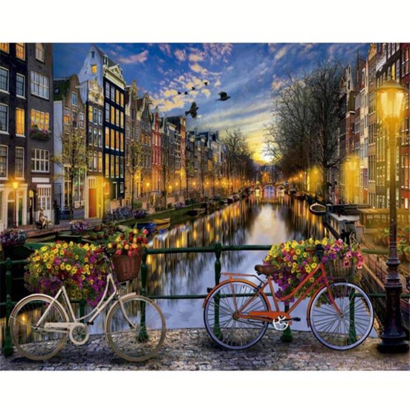 Amsterdam Canals Paint-by-Numbers Kit – Maison Artsen