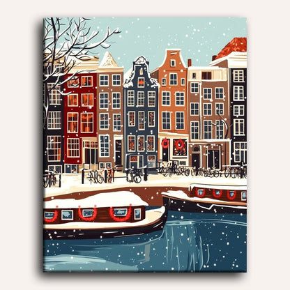Festive Amsterdam Paint-by-Numbers Kit – Maison Artsen