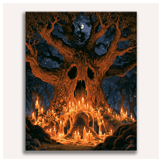Tree of a Thousand Candles paint by numbers for adults, Maison Artsen