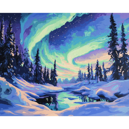 Northern Lights Paint-by-Numbers Kit – Maison Artsen