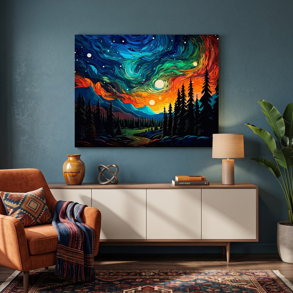 Aurora over the Forest Paint-by-Numbers Kit – Maison Artsen