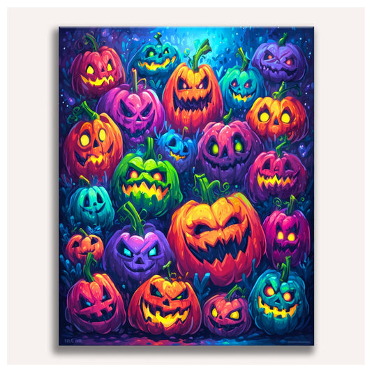 Pumpkin Gang paint by numbers for adults, Maison Artsen