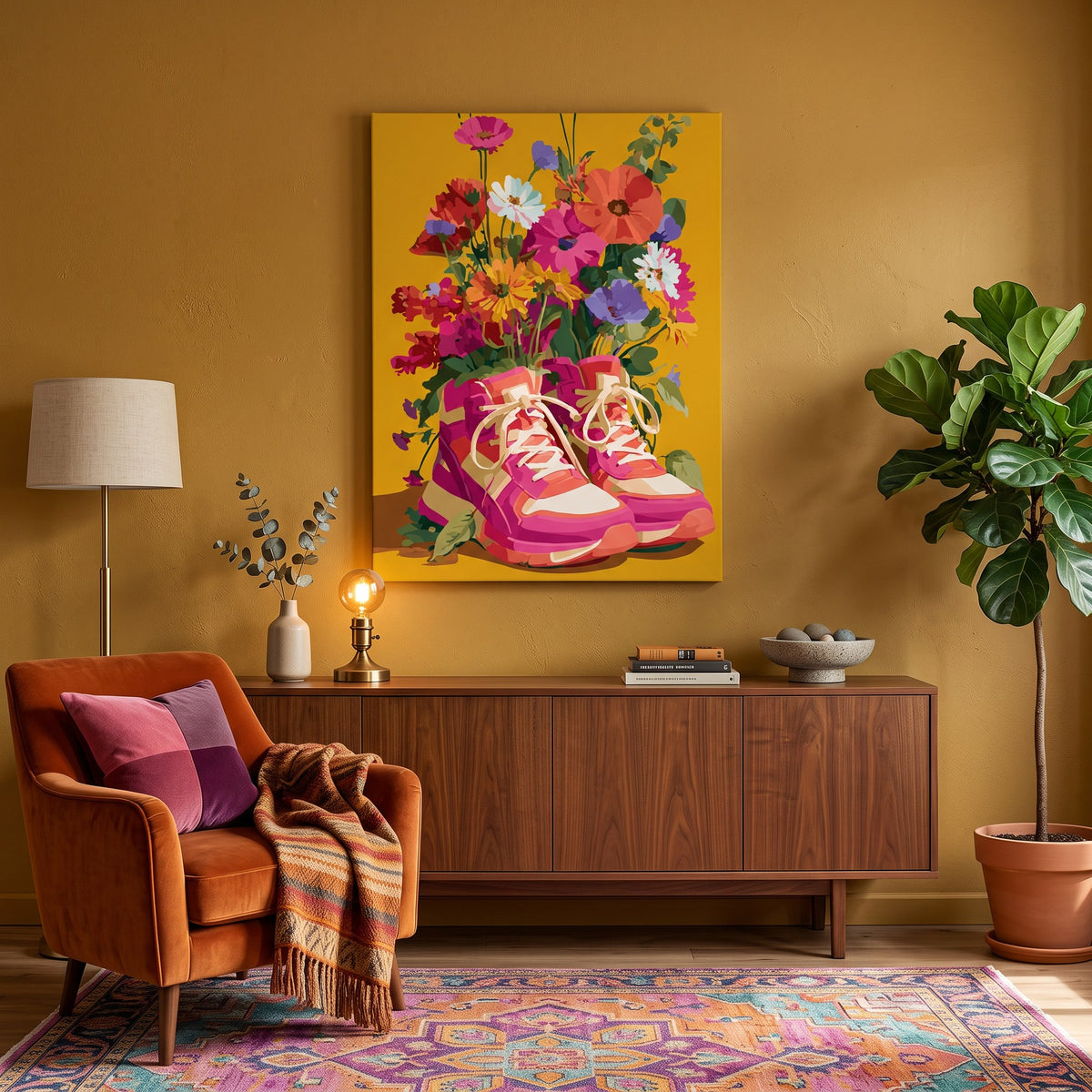 Flower-Filled Sneakers Paint-by-Numbers Kit – Maison Artsen