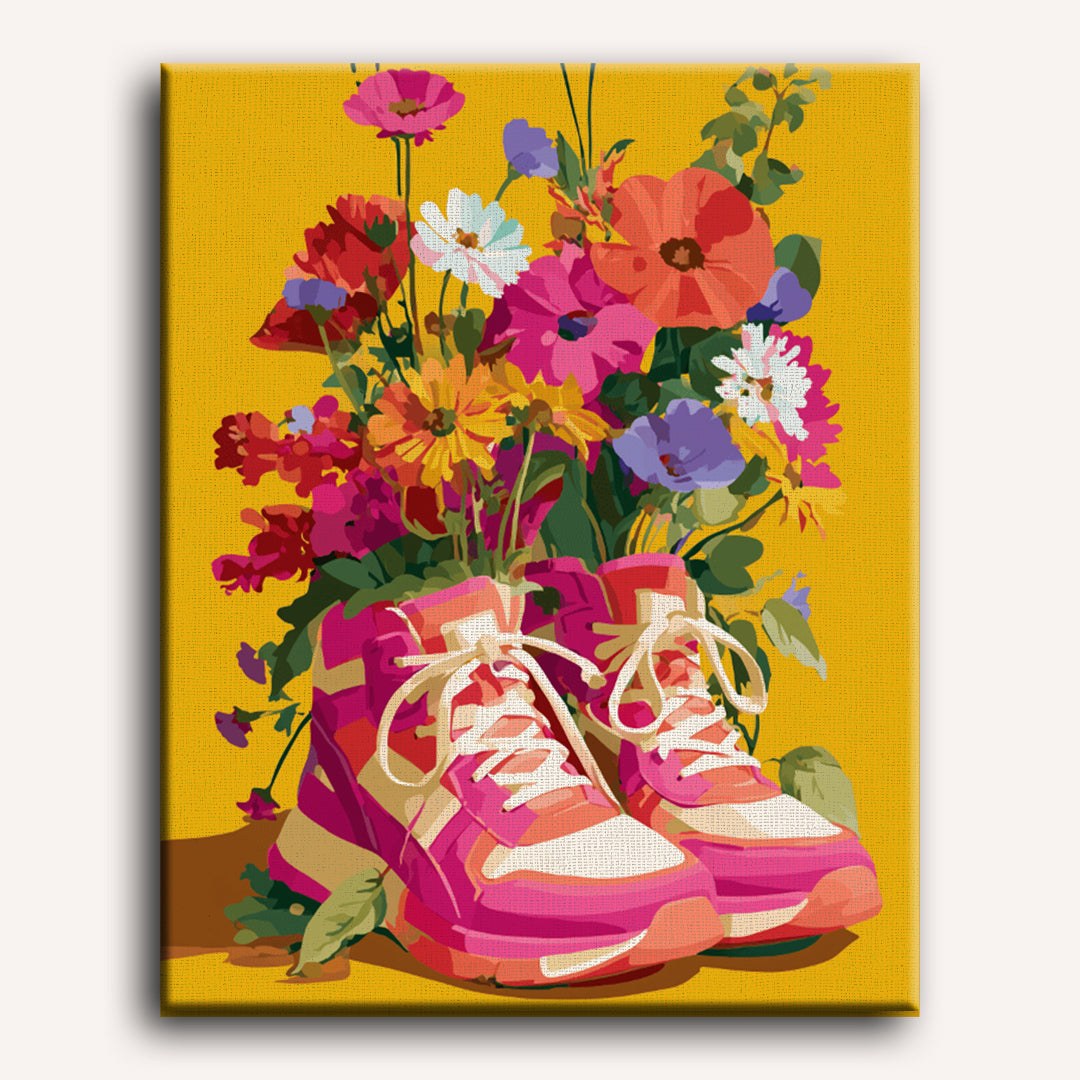 Flower-Filled Sneakers Paint-by-Numbers Kit – Maison Artsen