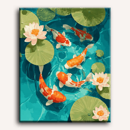 Koi Pond Paint-by-Numbers Kit – Maison Artsen