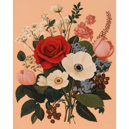 Pretty Flower Bouquet Paint-by-Numbers Kit – Maison Artsen