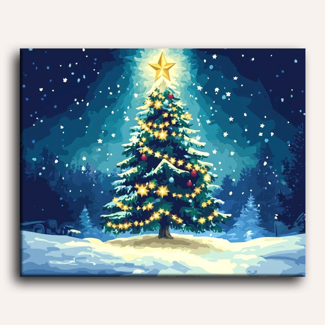 Sapin de Noël Majestueux - Peinture par numéro Maison Artsen