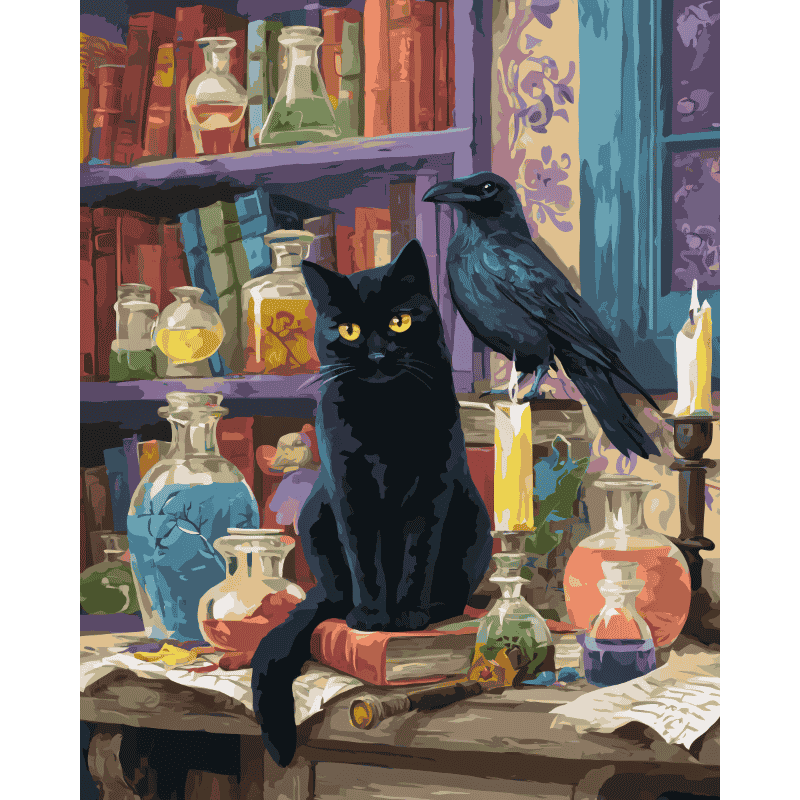 Black Companions Paint-by-Numbers Kit – Maison Artsen