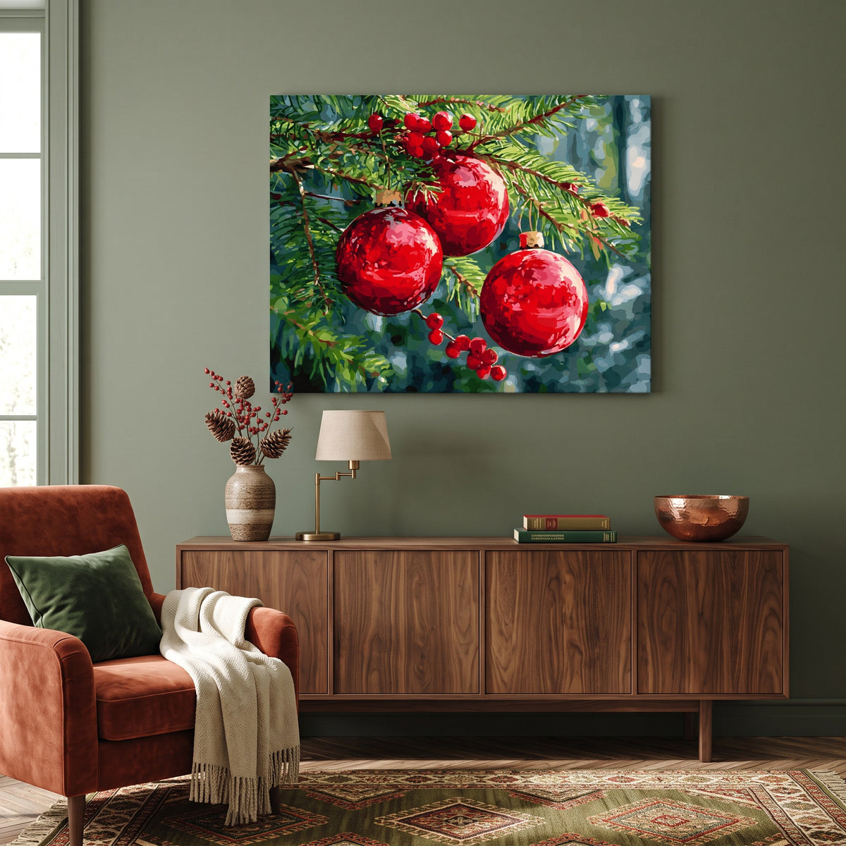 Christmas Baubles Paint-by-Numbers Kit – Maison Artsen