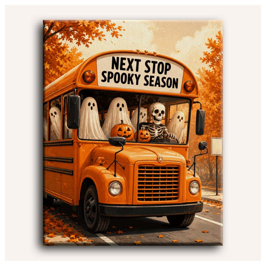 Ghost Bus paint by numbers for adults, Maison Artsen
