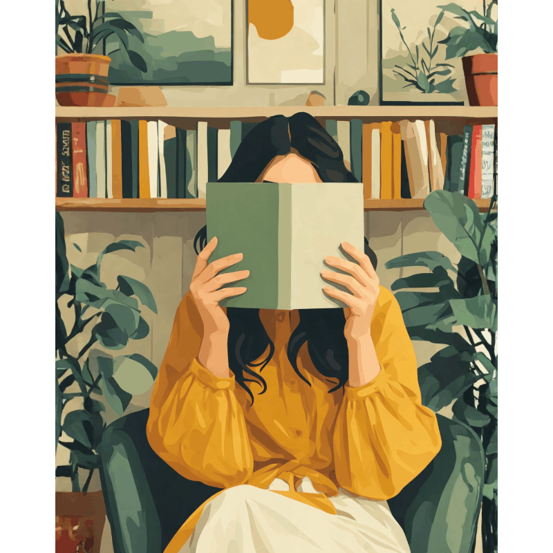 Caché entre les Pages - Peinture par numéro Maison Artsen
