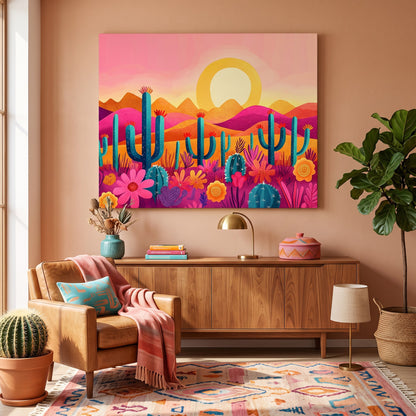 Cactus at Sunset Paint-by-Numbers Kit – Maison Artsen