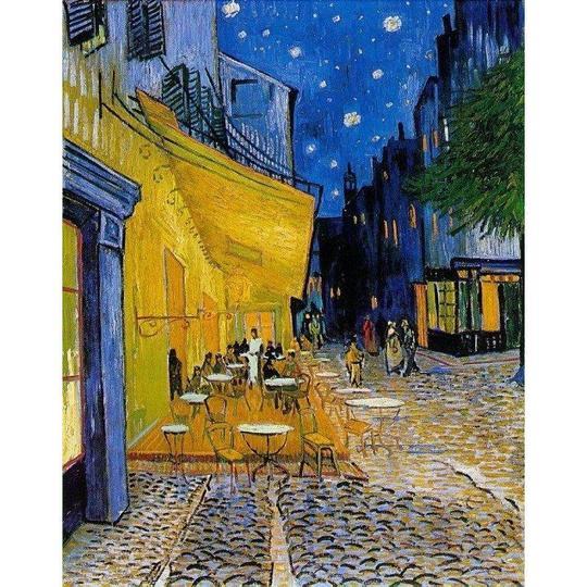 Café Terrace at Night Paint-by-Numbers Kit – Maison Artsen