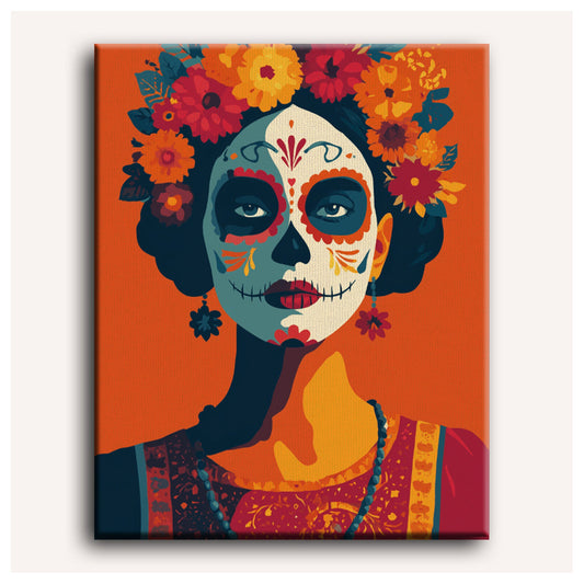 Catrina in Bloom paint by numbers for adults, Maison Artsen