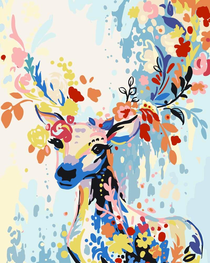 Spring Deer Paint-by-Numbers Kit – Maison Artsen