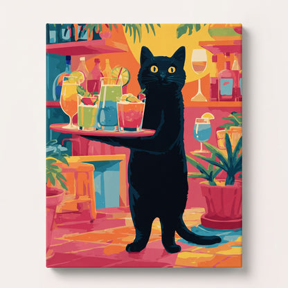 Bartender Cat Paint-by-Numbers Kit – Maison Artsen