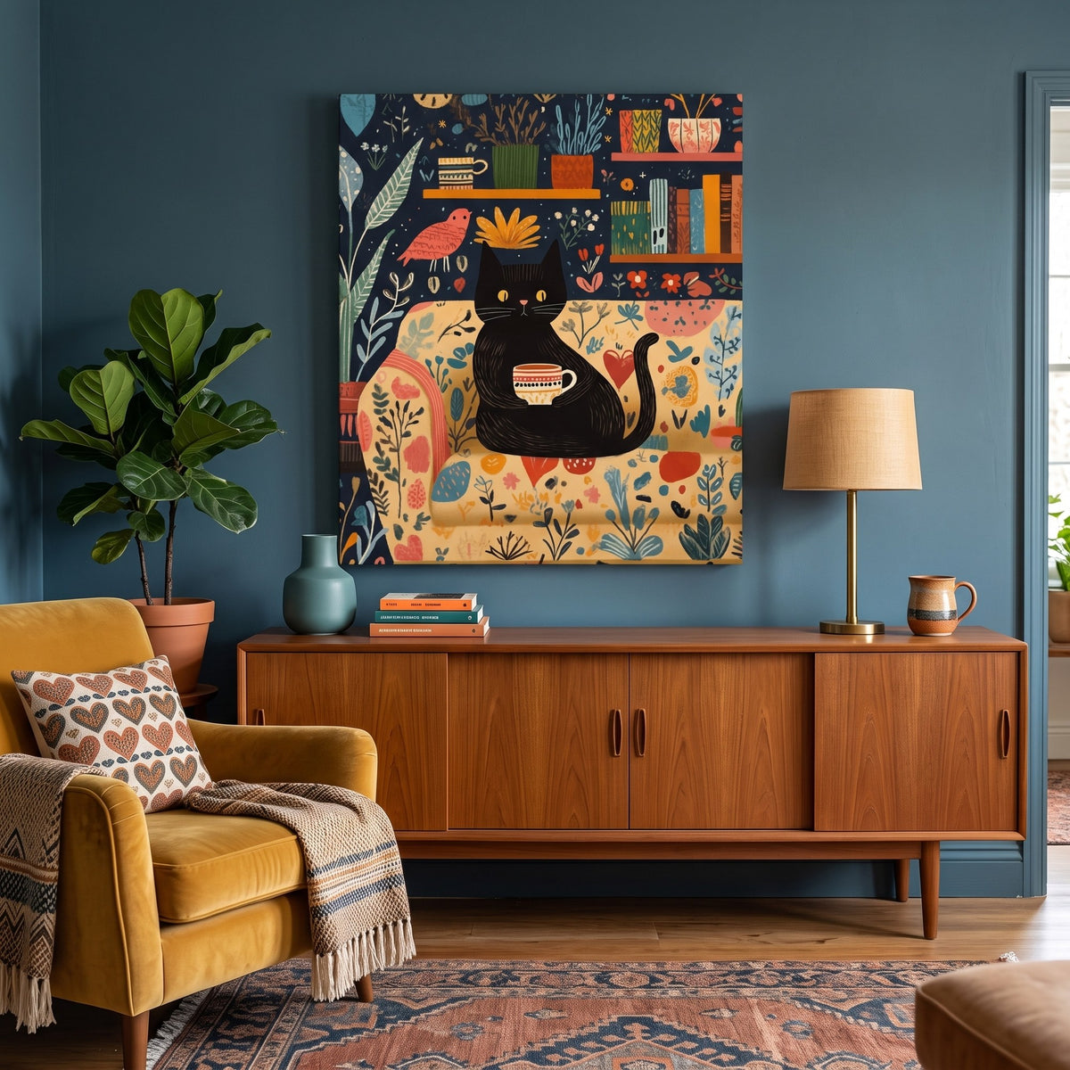 Cat and Coffee Paint-by-Numbers Kit – Maison Artsen