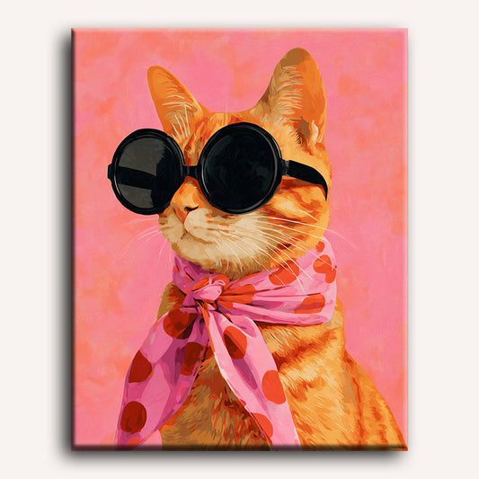 Stylish Ginger Cat Paint-by-Numbers Kit – Maison Artsen