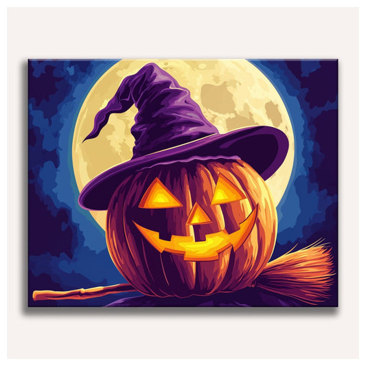 Pumpkin in a Hat paint by numbers for adults, Maison Artsen