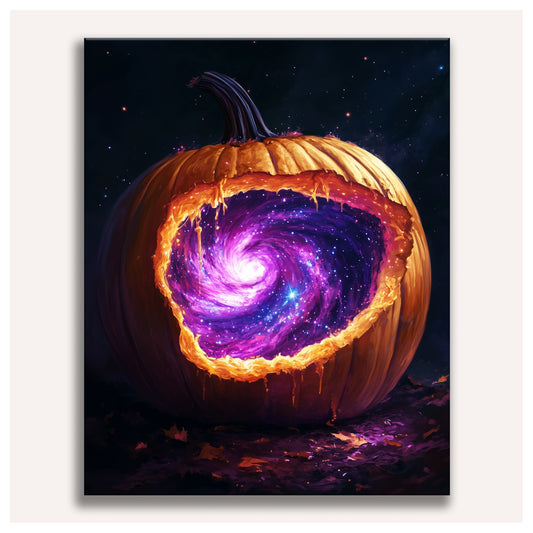 Galaxy Pumpkin paint by numbers for adults, Maison Artsen