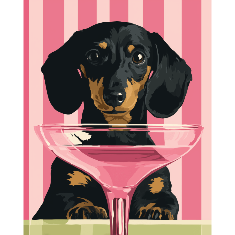 Cocktail Dog Paint-by-Numbers Kit – Maison Artsen
