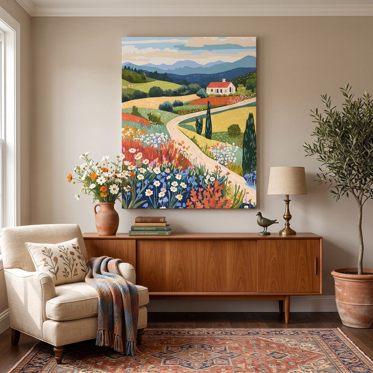 Flowering Tuscan Hills Paint-by-Numbers Kit – Maison Artsen