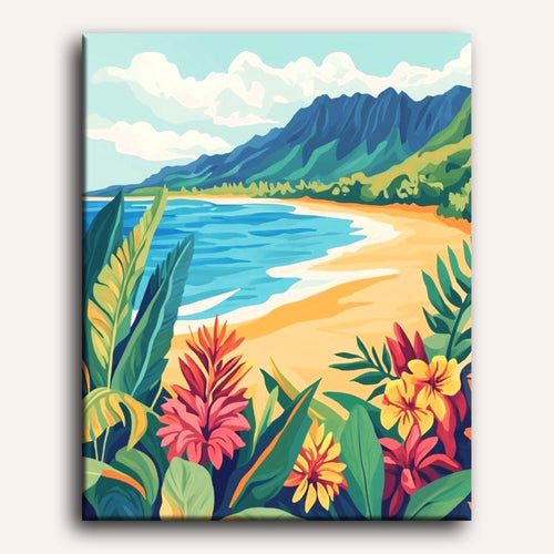 Colorful Beach Paint-by-Numbers Kit – Maison Artsen