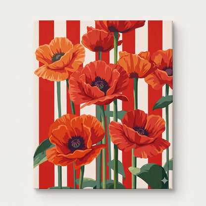 Red Poppies Paint-by-Numbers Kit – Maison Artsen