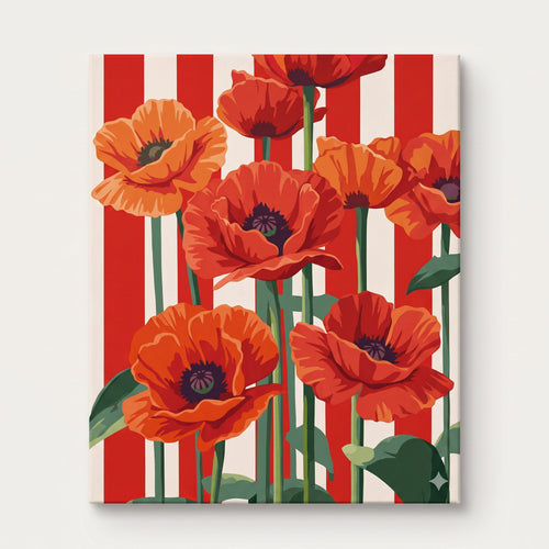 Red Poppies Paint-by-Numbers Kit – Maison Artsen