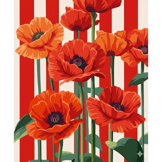 Coquelicots Rouges - Peinture par numéro Maison Artsen