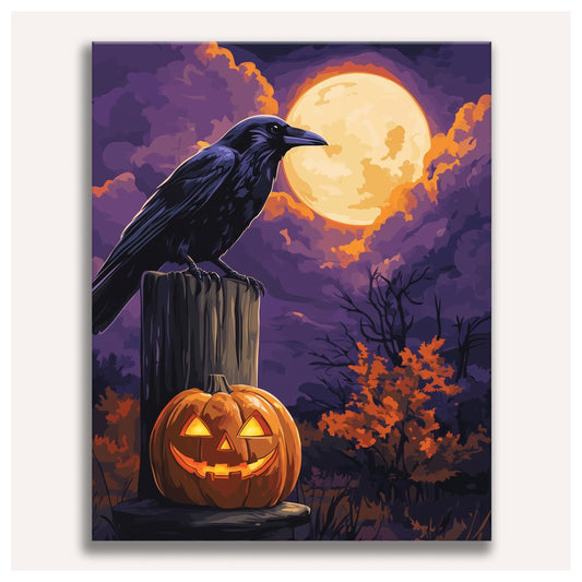 Crow on the Fence paint by numbers for adults, Maison Artsen