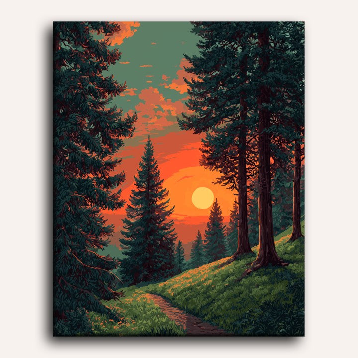 Alpine Sunset Paint-by-Numbers Kit – Maison Artsen
